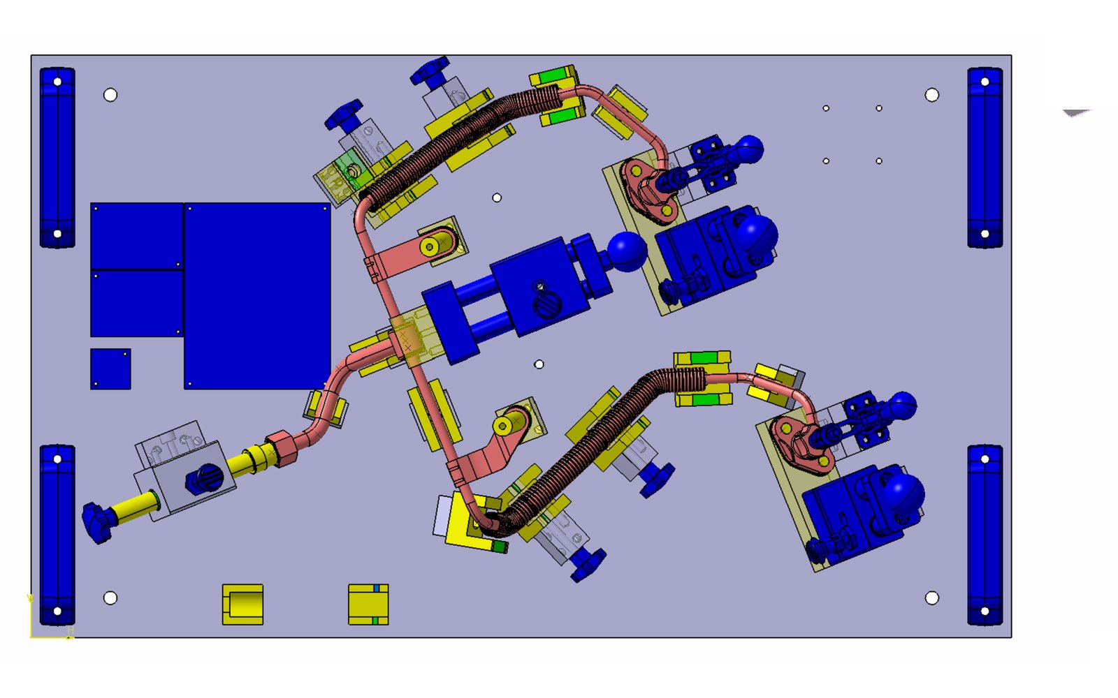 3D design model of a bending and assembly jig for a hose and tube elbow, CAD-IS Germany